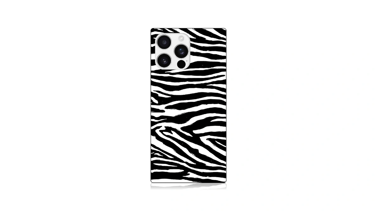 Flaunt Official Square Iphone 16 Pro Case - Zebra