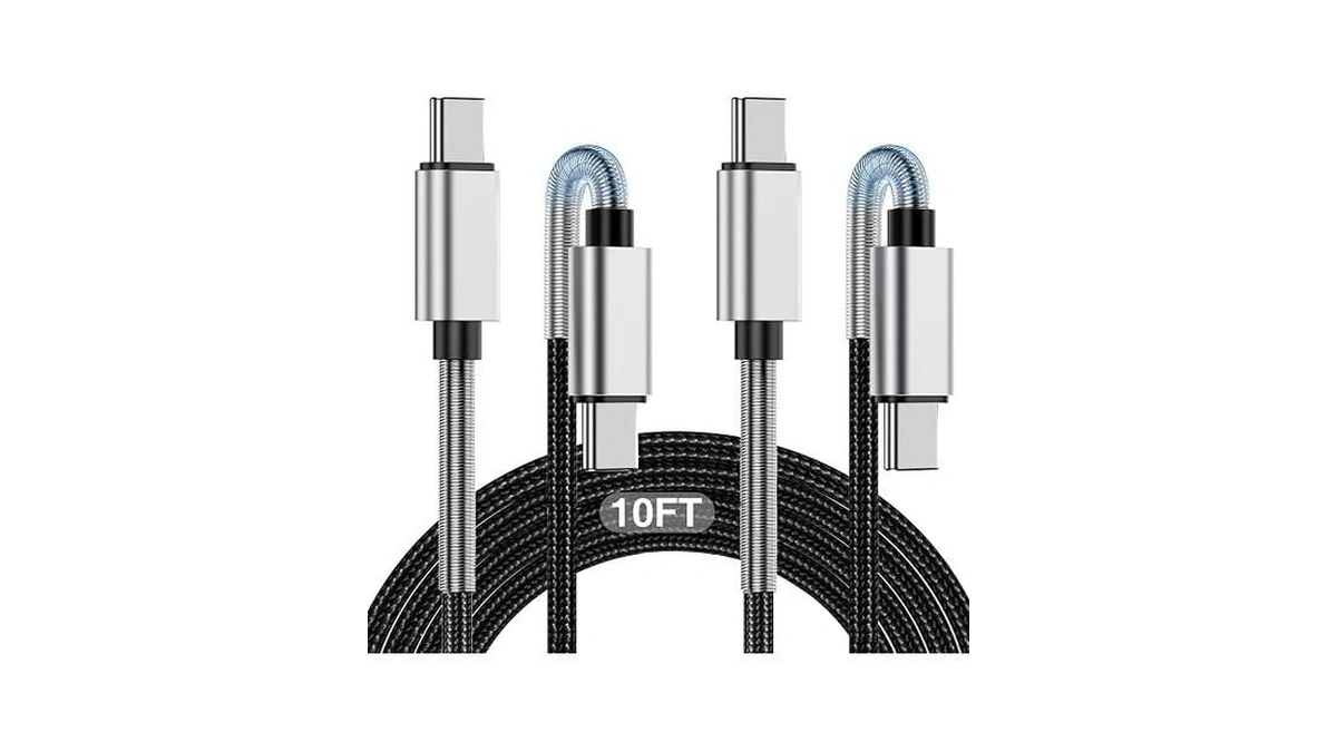 Long Usb C To Type C Charger Cable 10ft, 60w