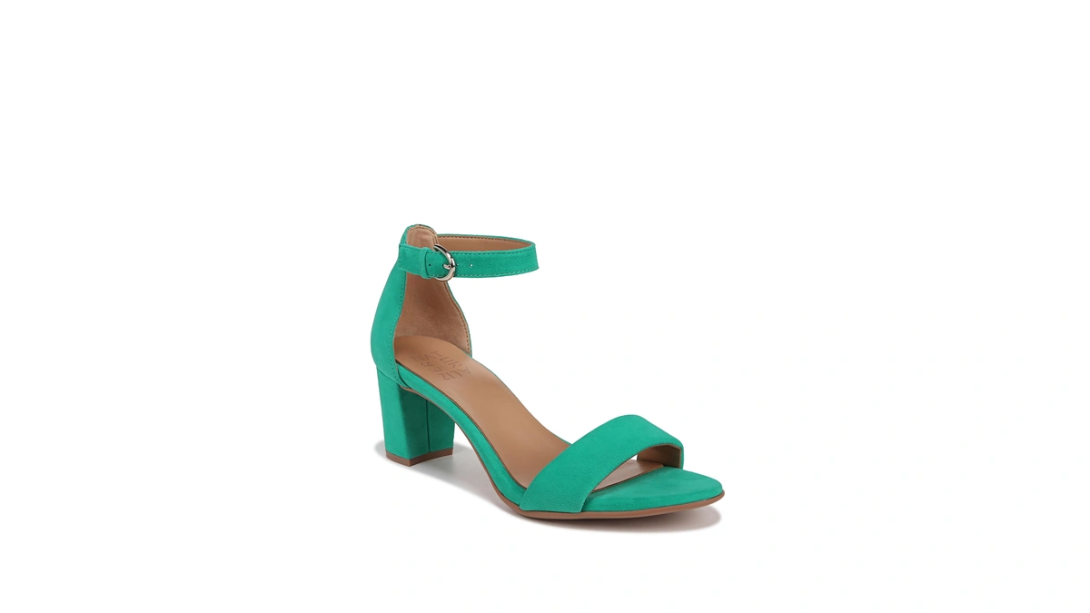 Naturalizer Womens Vera Sandal Jade Green Suede 6.5 W