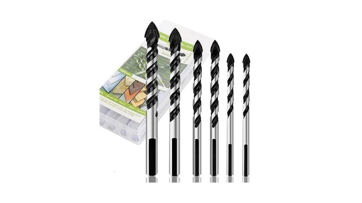 6pcs Ceramic Tile Drill Bits, Mgtgbao Masonry Drill Bits Set