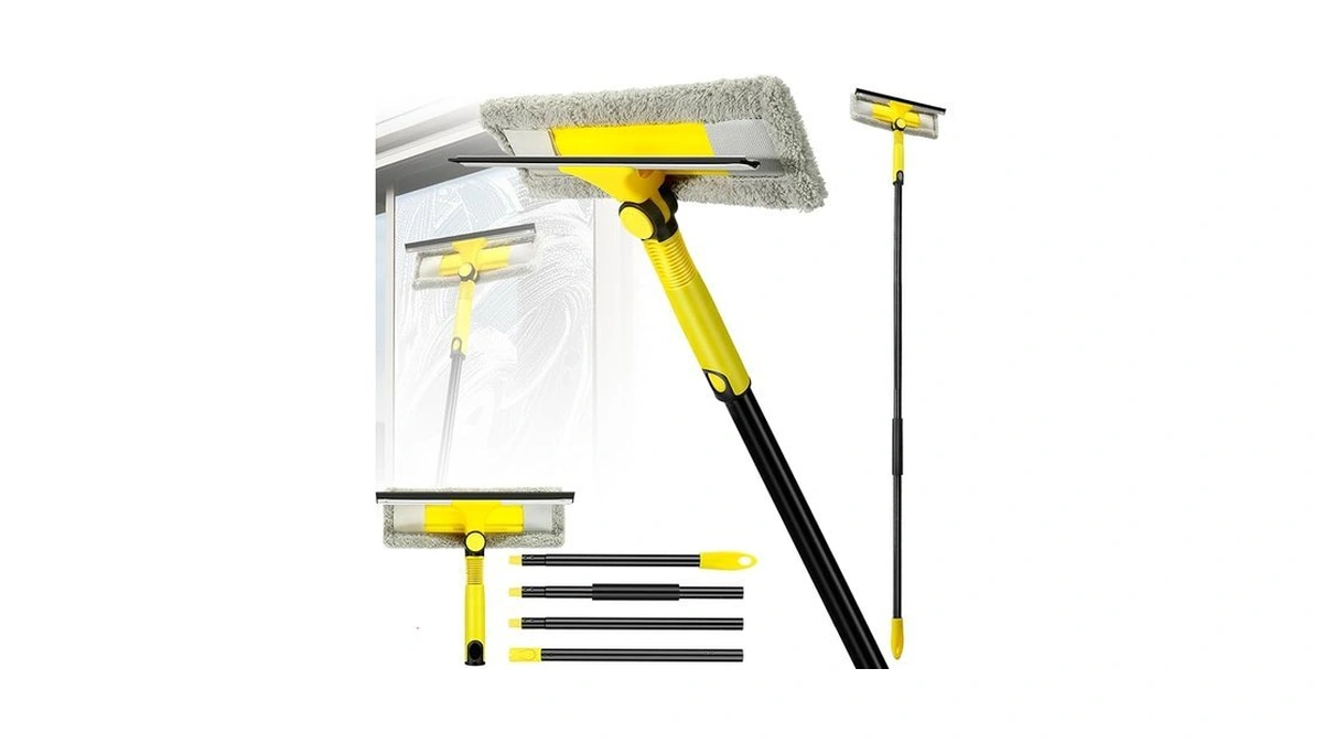 Professional Window Squeegee With 60" Extension Pole For Home