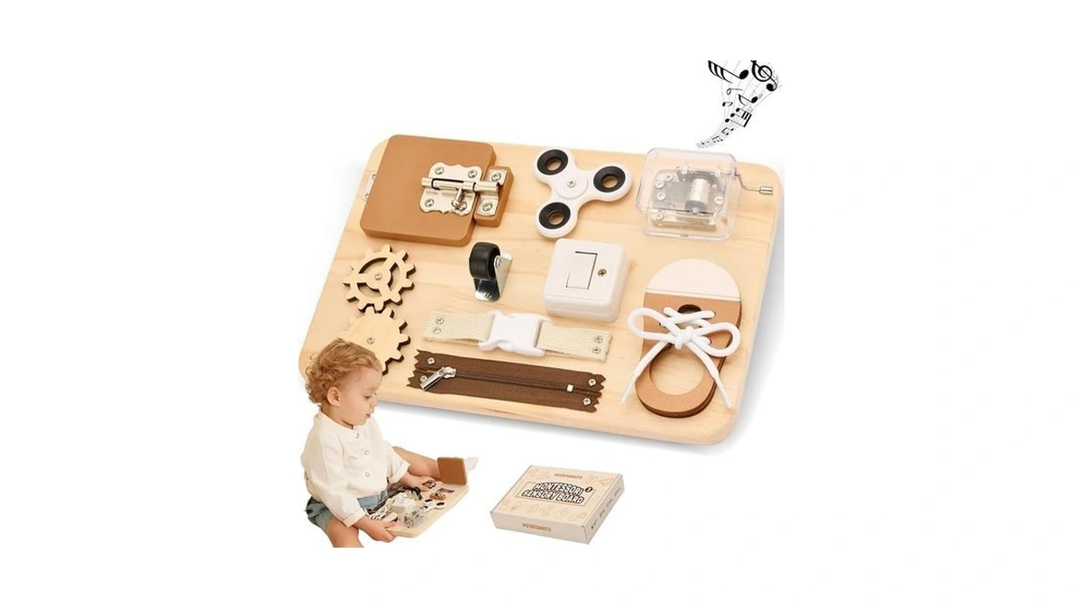 Potatomato Busy Board Toddlers - Montessori Educational Fidget Toys For