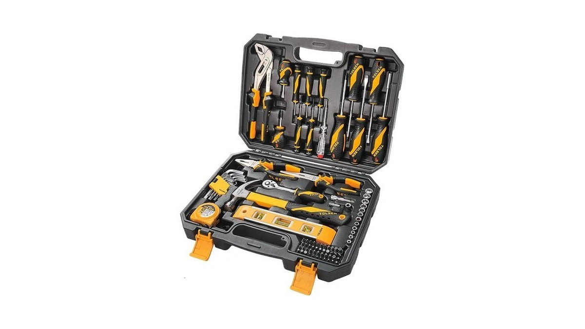 Tolsen Tool Set Home Mechanic Tool Kit, Screwdriver,hammer, Ratchet, Drill