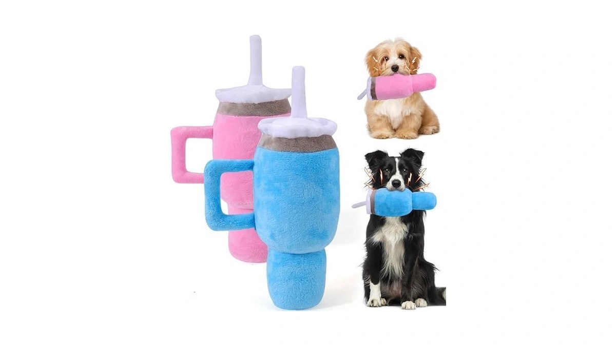 Mity Rain 2pcs Funny Tumbler With Handle Cup Dog Toy