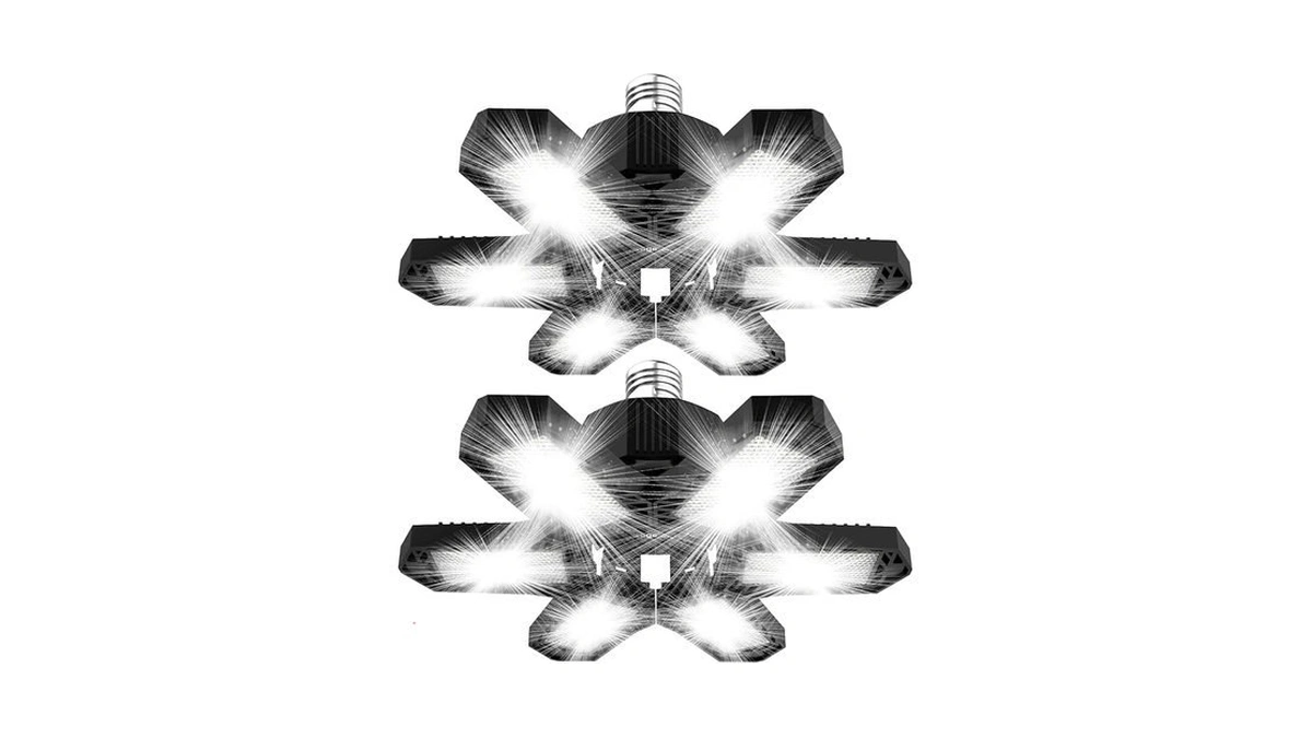 Maliralt Led Garage Lights Bulb 2 Pack 120w Led Screw