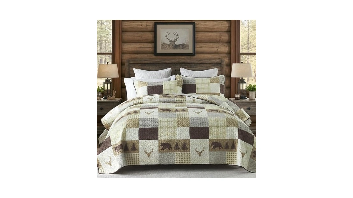 Quilta Patchwork 100% Cotton Quilt Set King Size - Animal