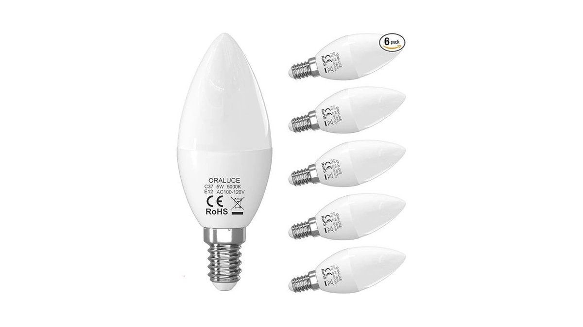 Oraluce E12 Led Candelabra Light Bulbs - 40 Watt Equivalent,