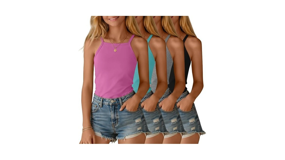 Joymotion 4 Pack Girls And Toddler Camisole Summer Spaghetti Strap