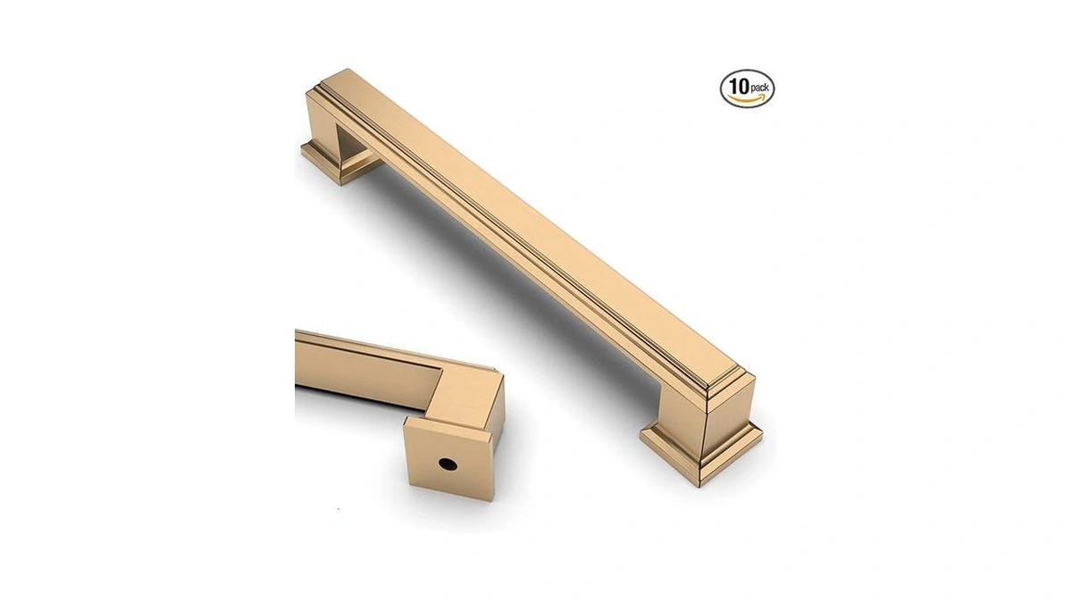 Asidrama 10 Pack 5 Inch(128mm) Champagne Bronze Kitchen Cabinet Handles