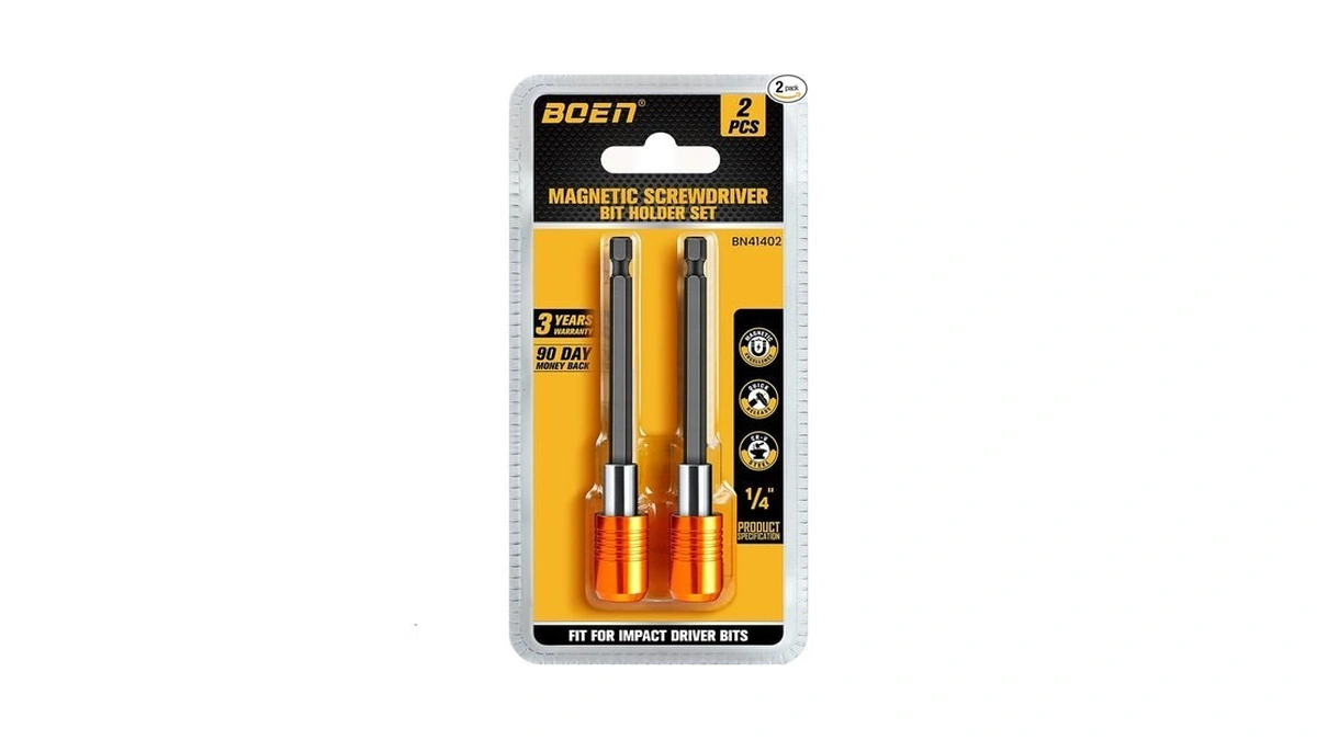 Boen 2pcs Magnetic Drill Bit Holder, 4" Quick Change Drill