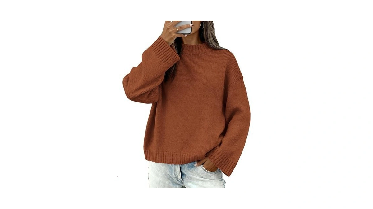 Btfbm Sweaters For Women 2026 Casual Crewneck Long Sleeve Loose