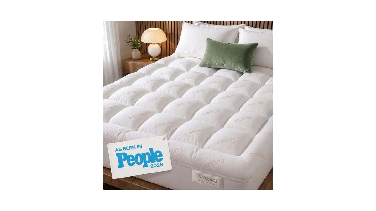 Niagara Sleep Solution Cloud-like Queen Non-slip Mattress Topper - 100%