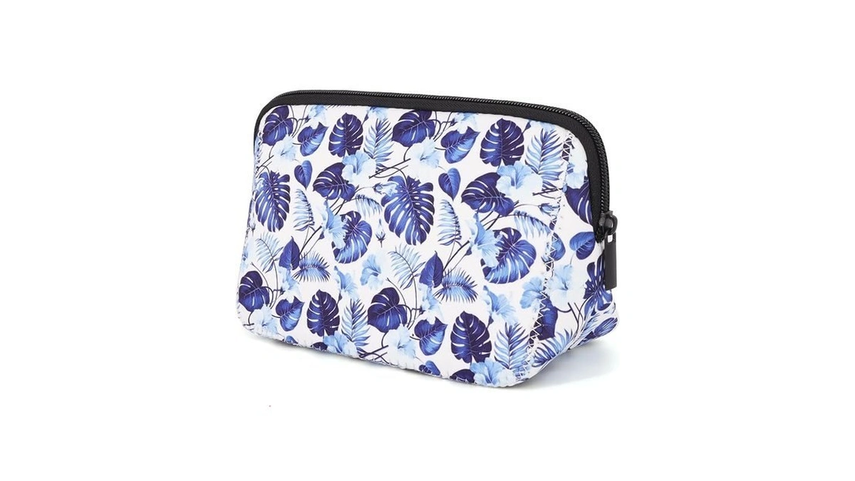 Ajltpa Cosmetic Bag Waterproof Neoprene Zipper Pouch Travel Portable Toiletry