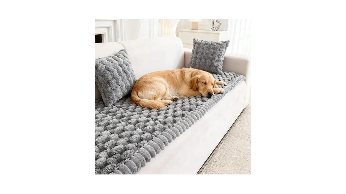 Mystoneer Pet Couch Cover For Dogs, Washable Non Slip Plush