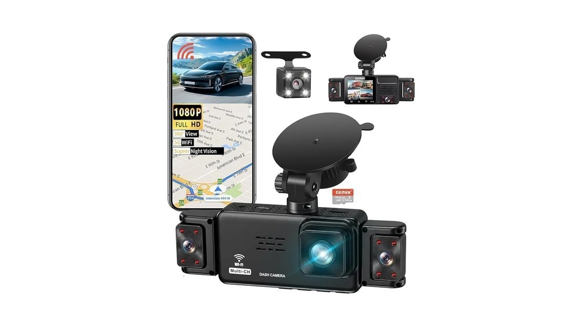 5 Channel Dash Cam 360° View 5g Wifi & App