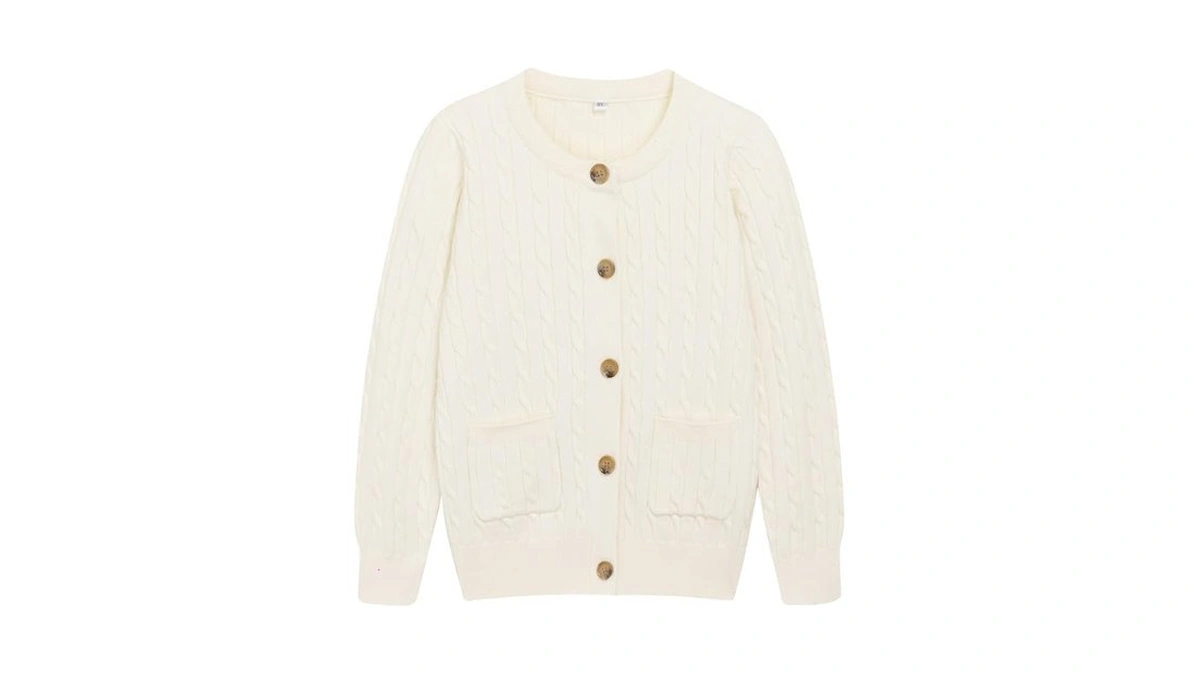 Girls Sweaters Classic Cable Knit Cardigan 4t 5t Cream Kids