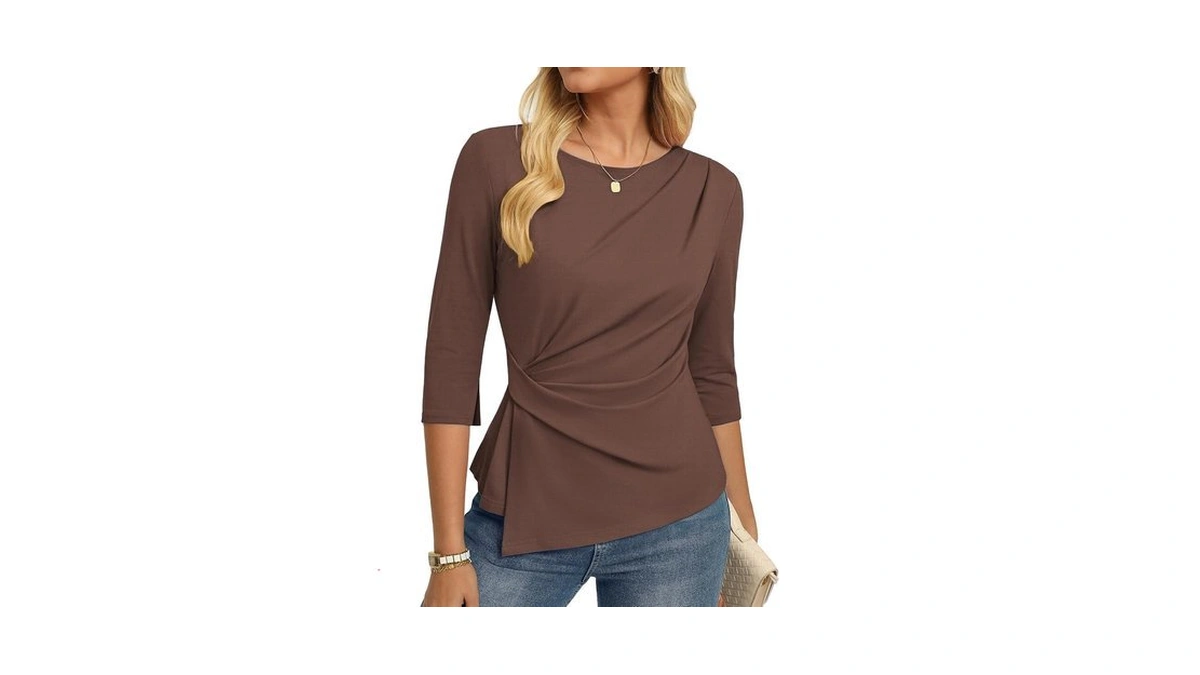 Grace Karin Women's 2026 Summer Peplum Tops, 3/4 Sleeve Dressy