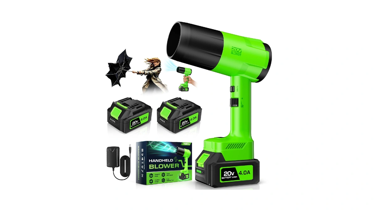 Leaf Blower Cordless, Handheld Leaf Blower With 2 X 4.0ah