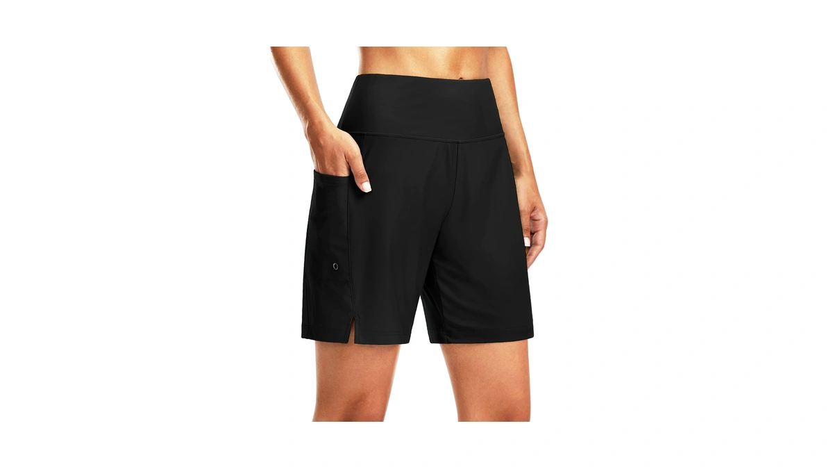 G Gradual Women's 7" Long Swim Board Shorts High Waisted