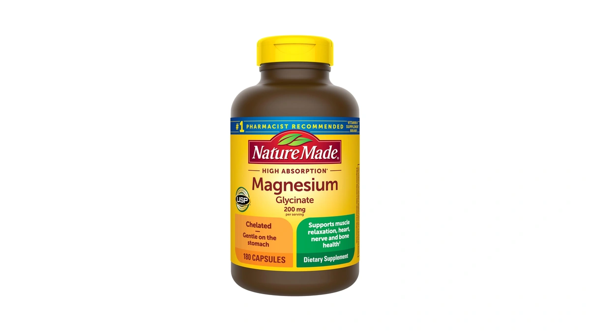 Nature Made Magnesium Glycinate 200 Mg Per Serving, Magnesium Supplement