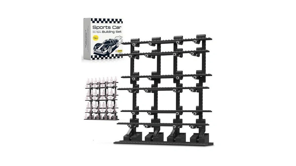 High Godo Brick Minifigure Display Stand Building Set Holds Up