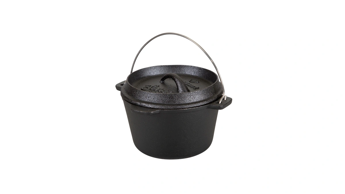 Stansport 1 Qt Pre-seasoned Cast Iron Dutch Oven Flat Bottom