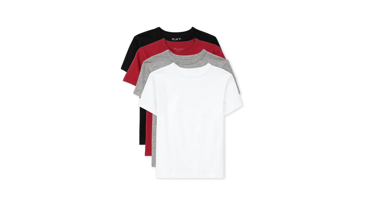 The Children's Place Boys' 4 Pack Short Sleeve Basic Layering