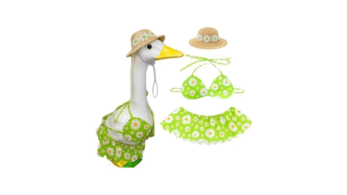 Wyua Daisy Goose Outfits 3pcs Bikini Set For 23" Porch