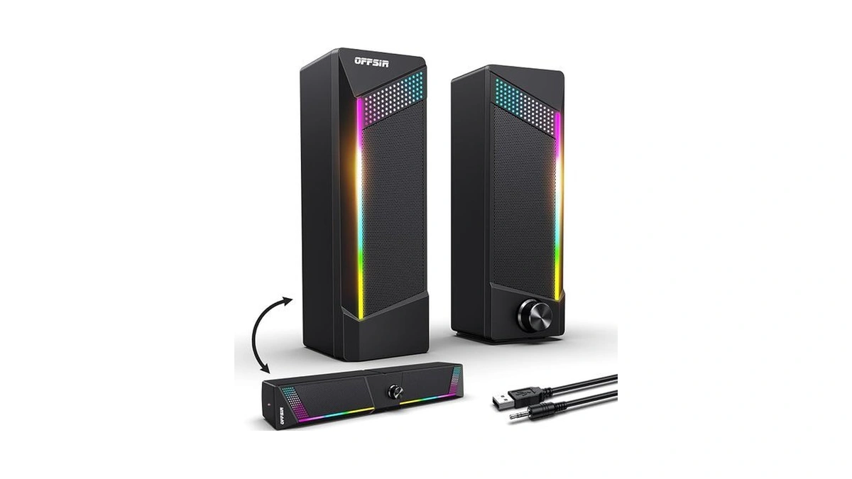 Computer Speakers, 2 In 1 Pc Speaker , Gaming Speakers