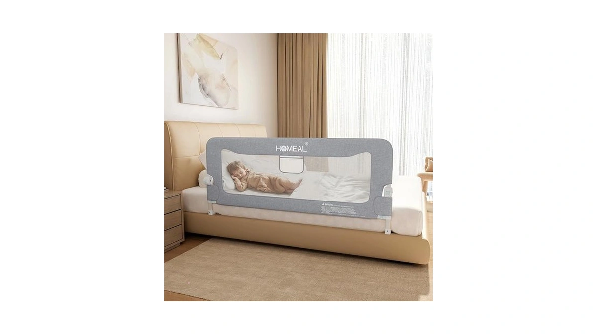 Homeal Bed Rail For Toddlers, 59in Foldable Toddler Bed Rails