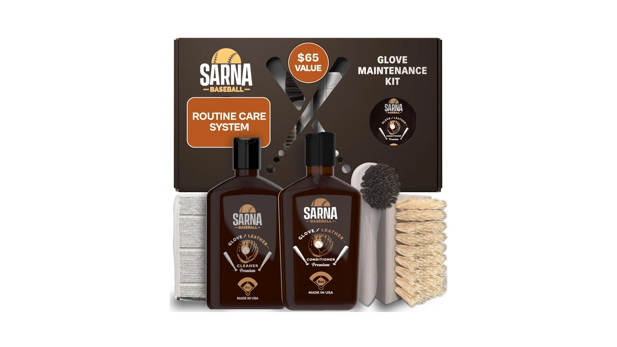 Sarna Baseball Glove Maintenance Kit, 5-piece – Clean, Soften, &