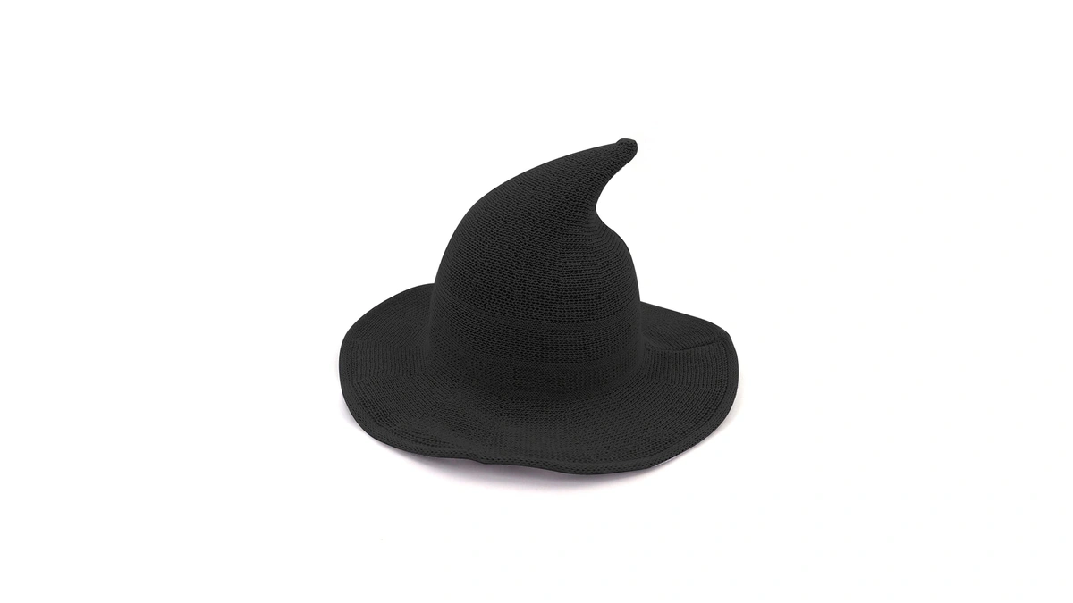Bestjybt Women Halloween Witch Hat Wool Knitted Cap For Party