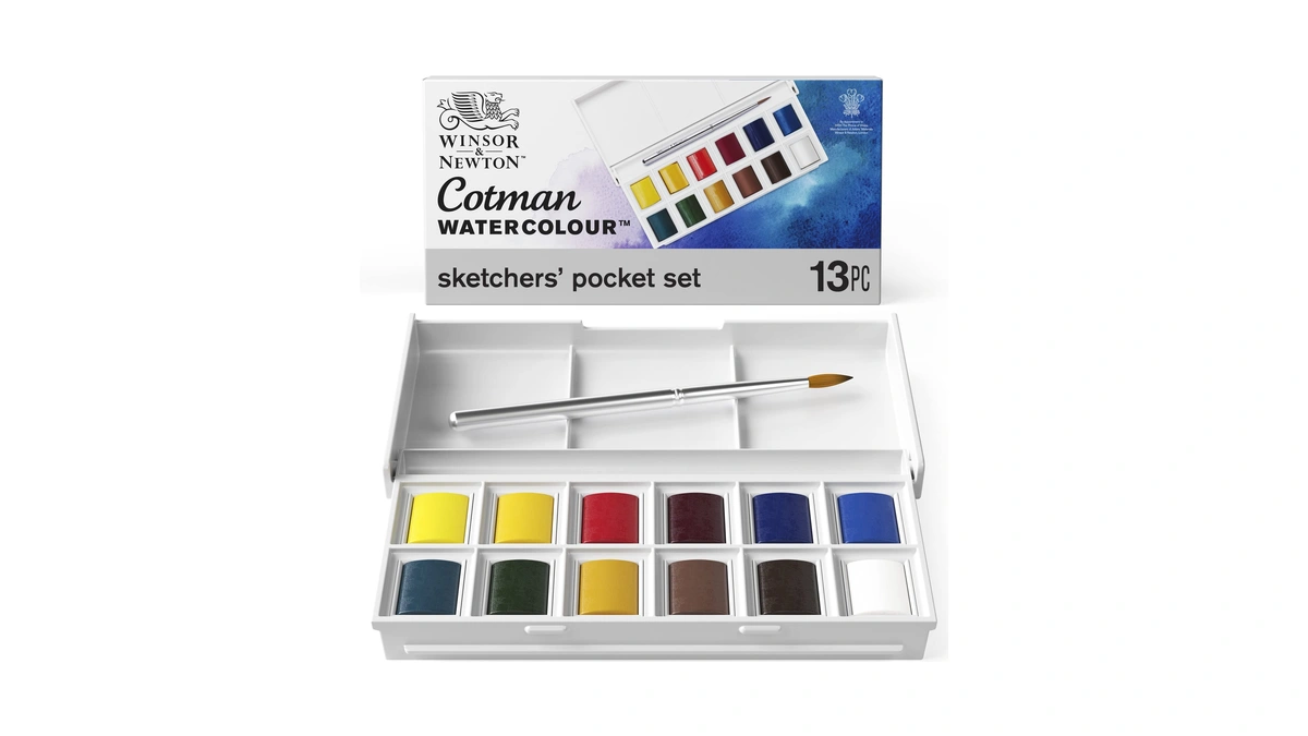 Winsor & Newton Cotman Watercolor Paint Set, Sketchers' Pocket Set,
