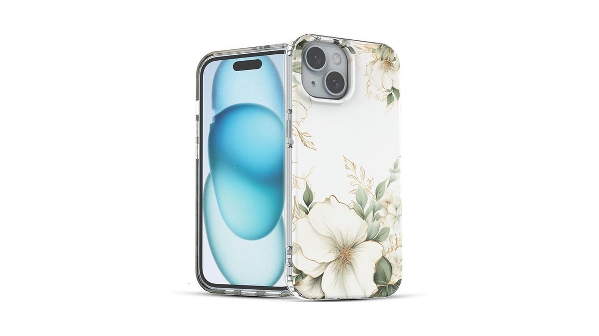 Ranz Floral Case For Iphone 15, Slim Glossy Scratch-proof Case