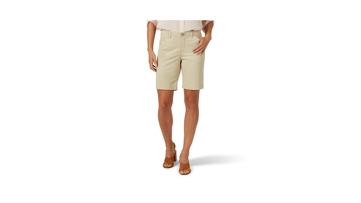 Lee Women's Legendary 9" Chino Bermuda Short Safari 0