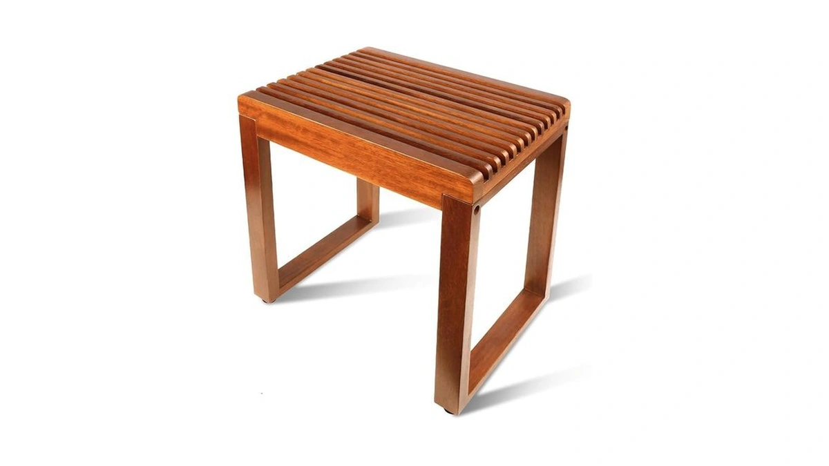 Ruiers Uiers Compact 15.7" Teak Shower Bench For Small Walk-in