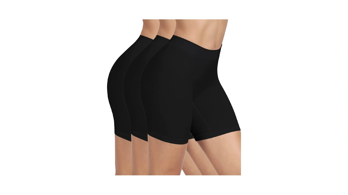 Bestena 3 Pack Slip Shorts Womens Comfortable Seamless Smooth Slip