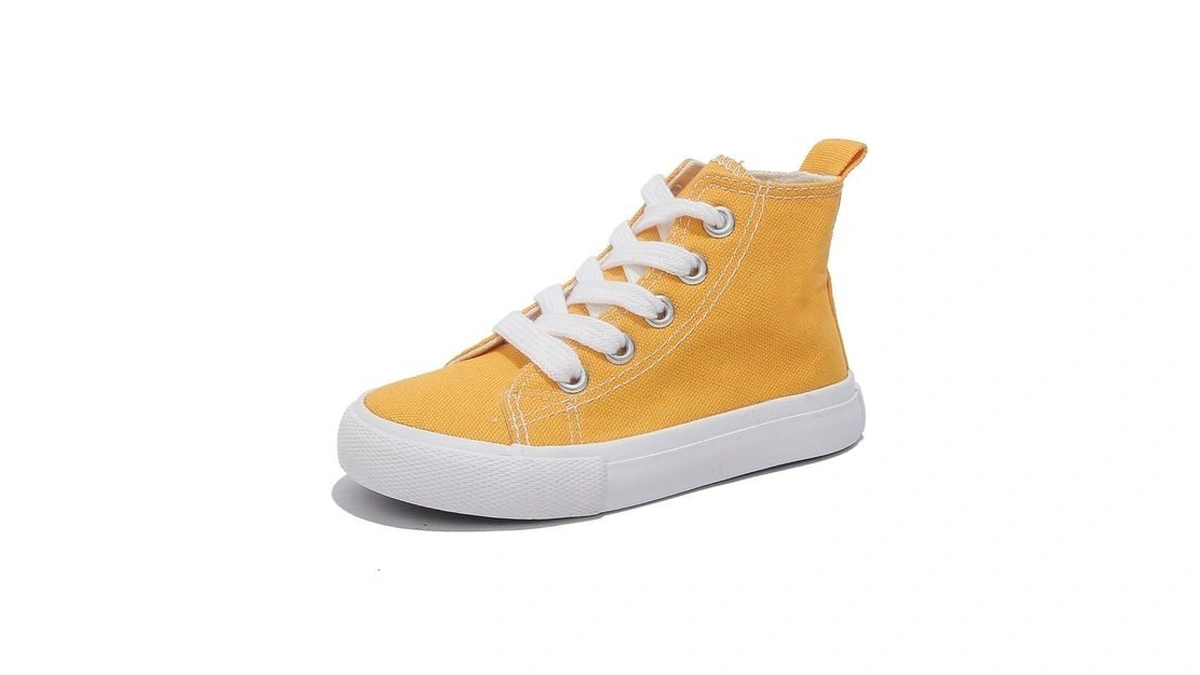 Boys And Girls' High Top Frenulum Canvas Lightweight Shoes,athletic Running