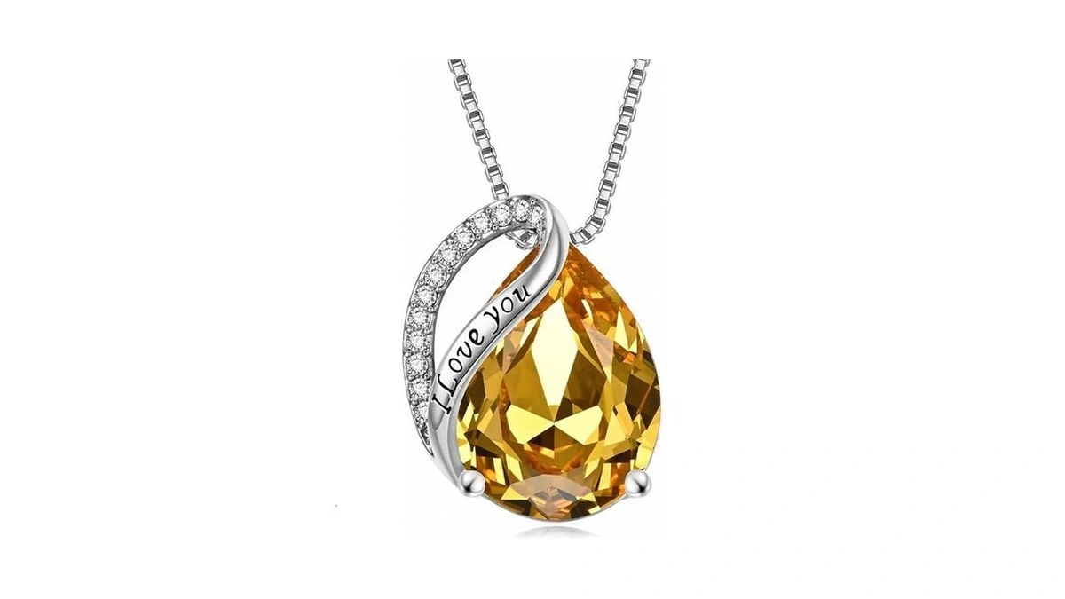 Birthstone Crystal Pendant Necklaces For Women,mom Birthday Valentines Mothers Day