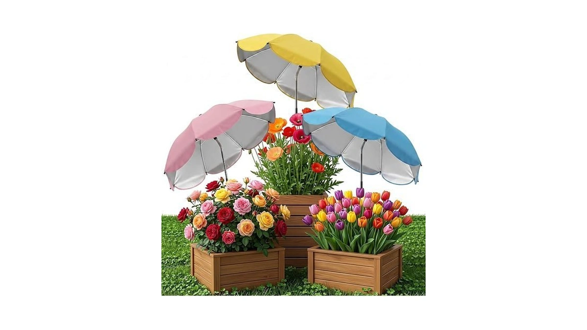 Kpapd Plant Umbrellas For Outdoor Plants, 3 Pack Upgraded Large
