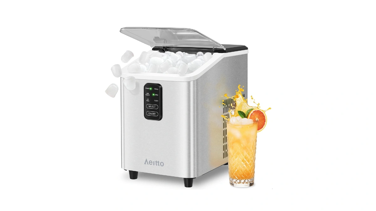 Aeitto Ice Maker Countertop 26lbs/24h, Ice Machine 8 Ice Cubes