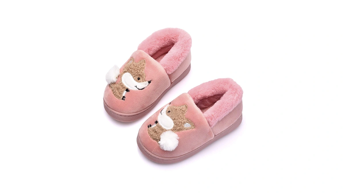 Ainikas Toddler Boys Girls Slippers Fluffy Little Kids House Slippers