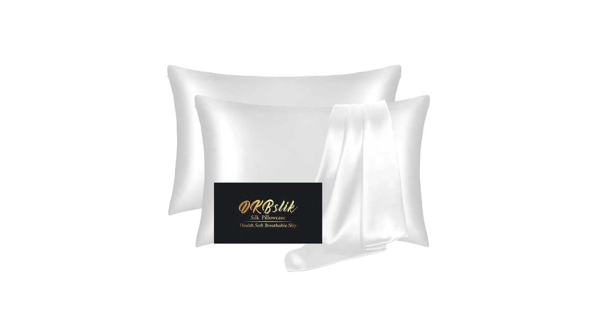 Silk Pillow Cases 2 Pack, Mulberry Silk Pillowcases Standard Set