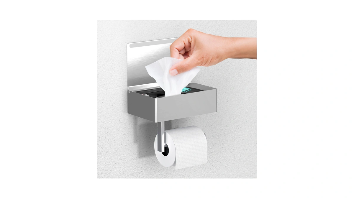 Day Moon Toilet Paper Holder With Shelf Moder...