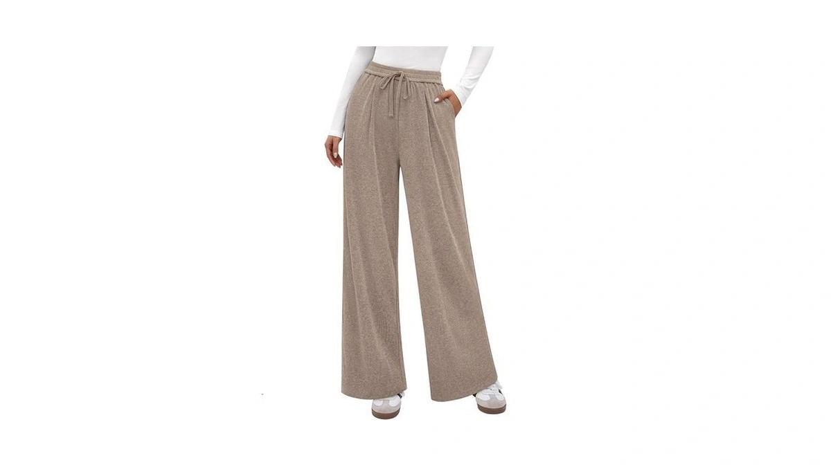 Prettygarden Women's Wide Leg Pants 2026 Fall Clothes Elastic High