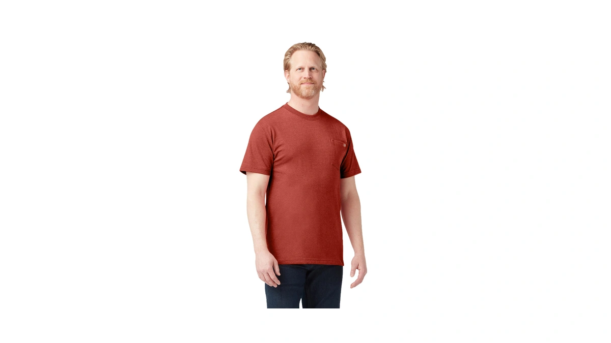 Dickies Men's Short Sleeve Heavyweight Crew Neck Pocket T-shirt, Rustic
