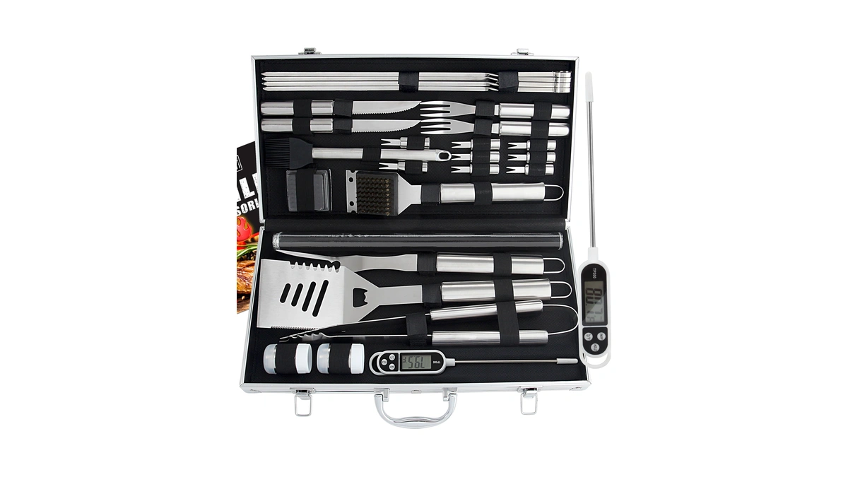 Romanticist 28pcs Bbq Accessories Set With Thermometer - The Very