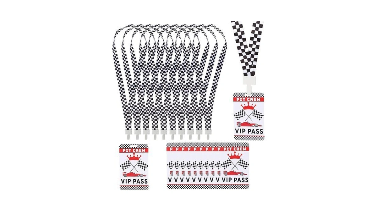 30 Sets Racing Vip Pass Cards With Racing Lanyards Bulk