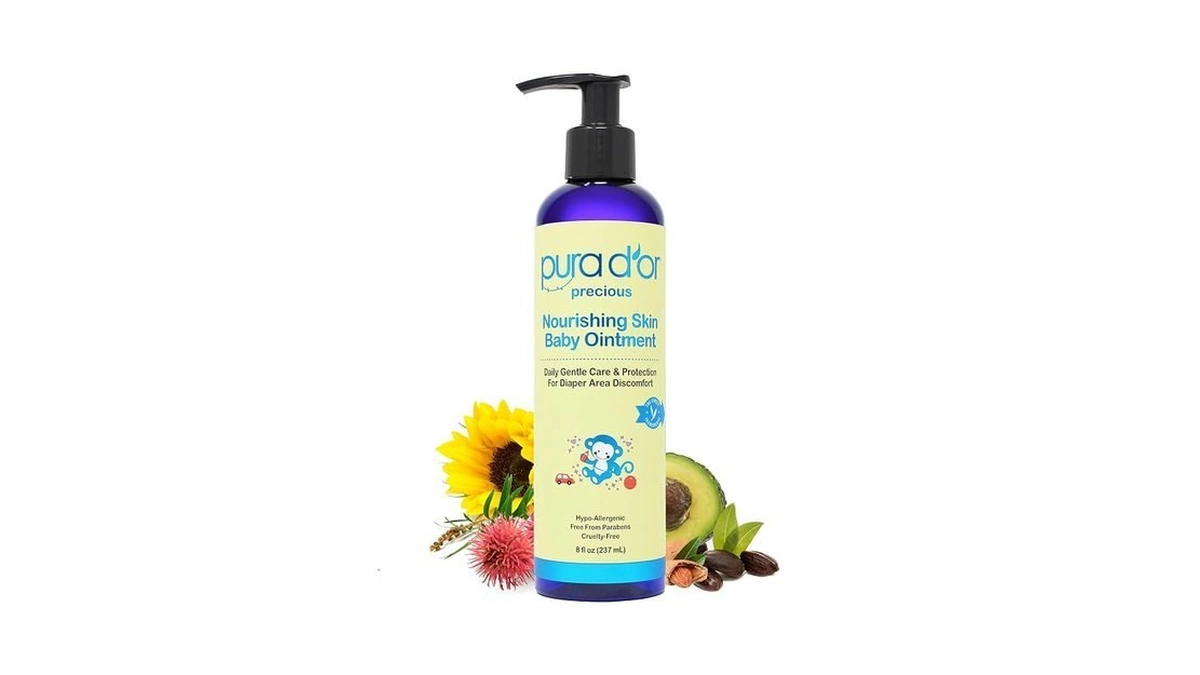 Pura D'or Baby Ointment, 8 Oz, Moisturizing Balm For Sensitive
