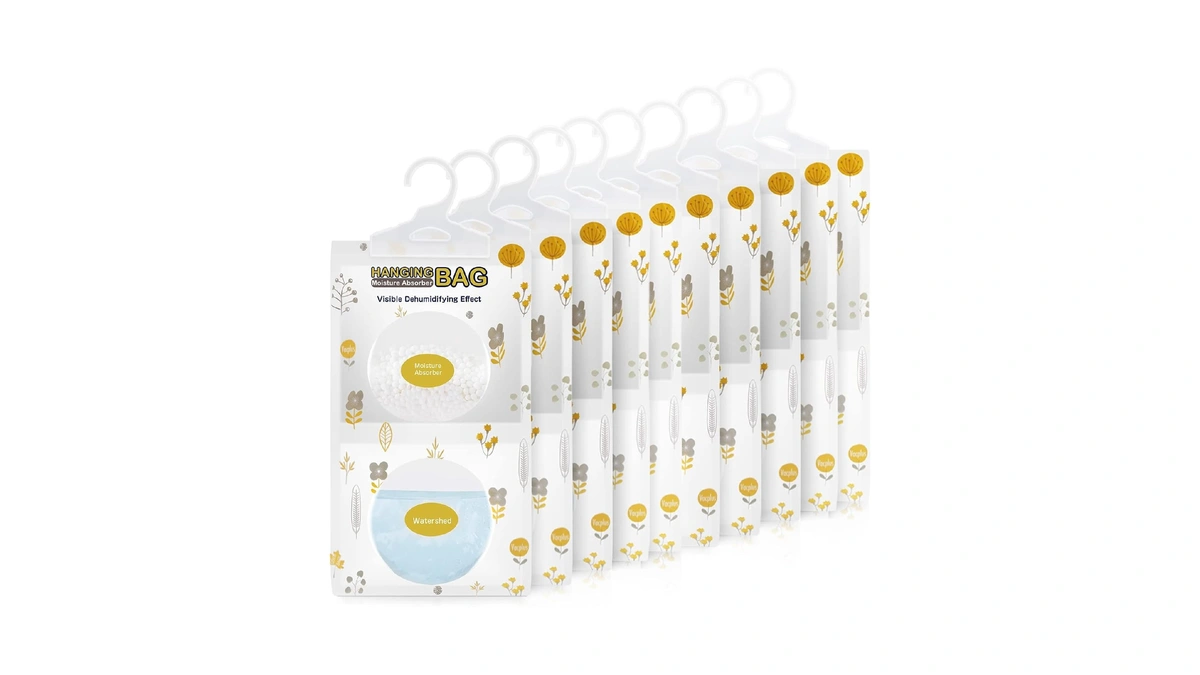 Vacplus Moisture Absorbers, Hanging Closet Dehumidifier Bags, Humidity Packs, Desiccant,